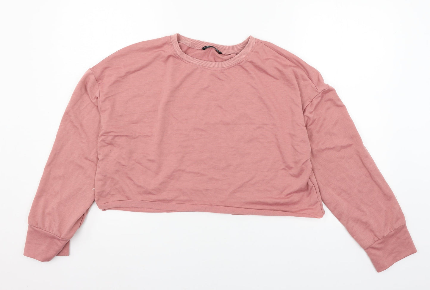 SheIn Womens Pink  Jersey Pullover Sweatshirt Size L