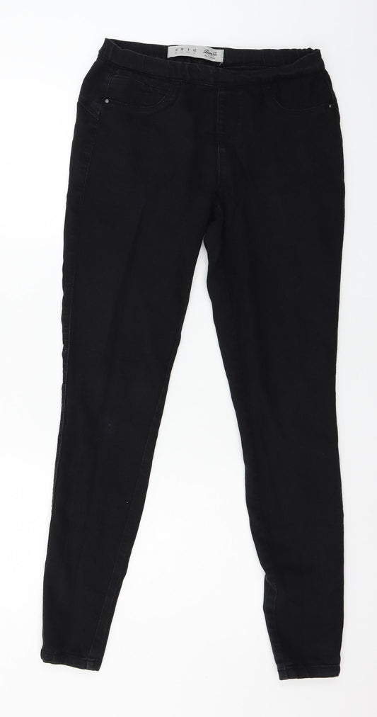 Denim & Co. Womens Black  Denim Skinny Jeans Size 10 L29 in