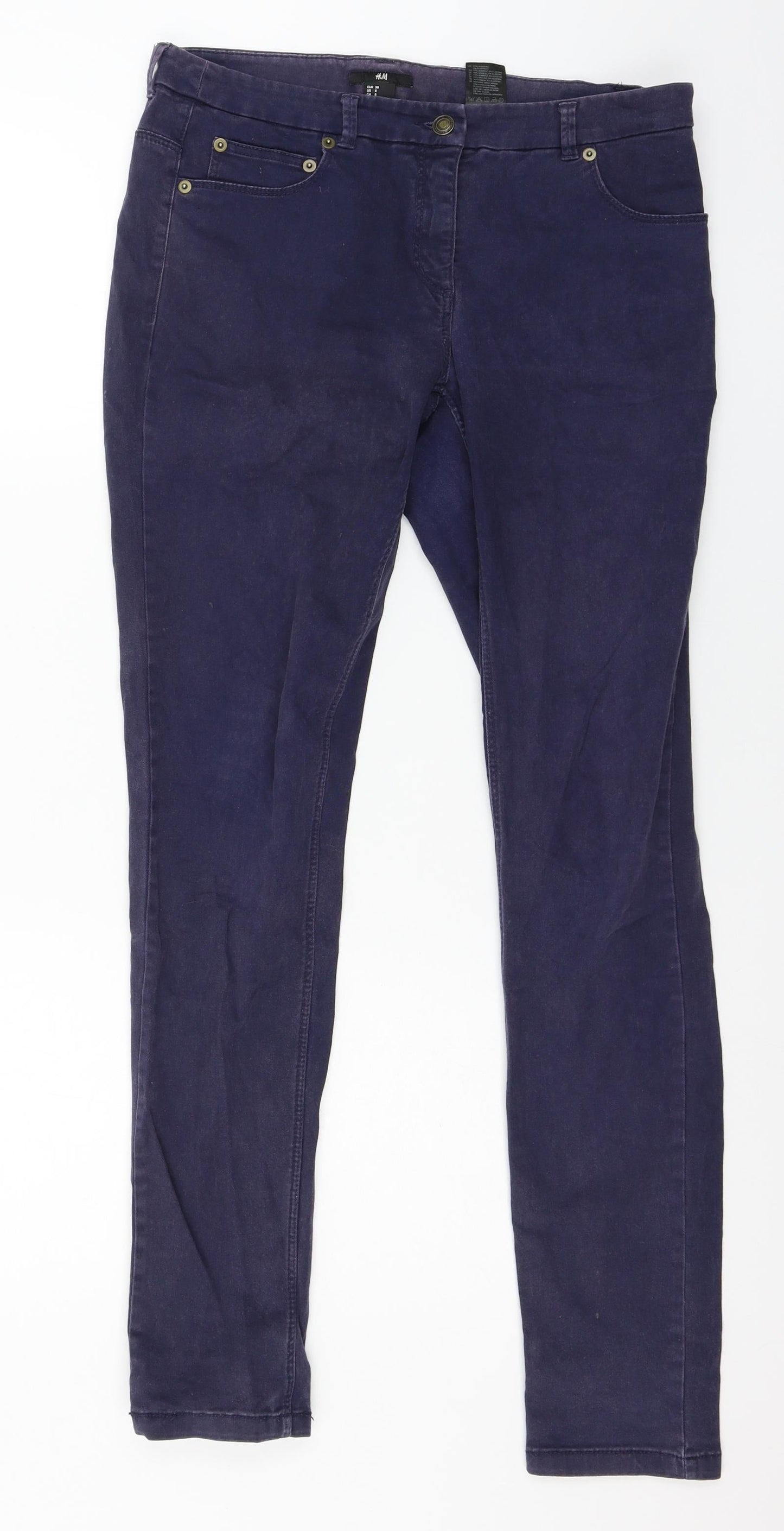 H&M Womens Blue  Denim Skinny Jeans Size 10 L30 in