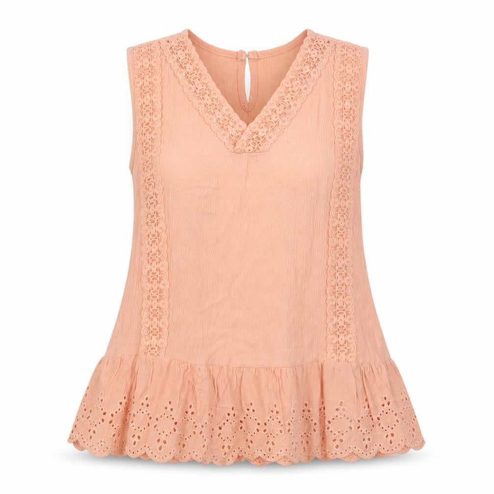Beautees Womens Orange   Basic Blouse Size L