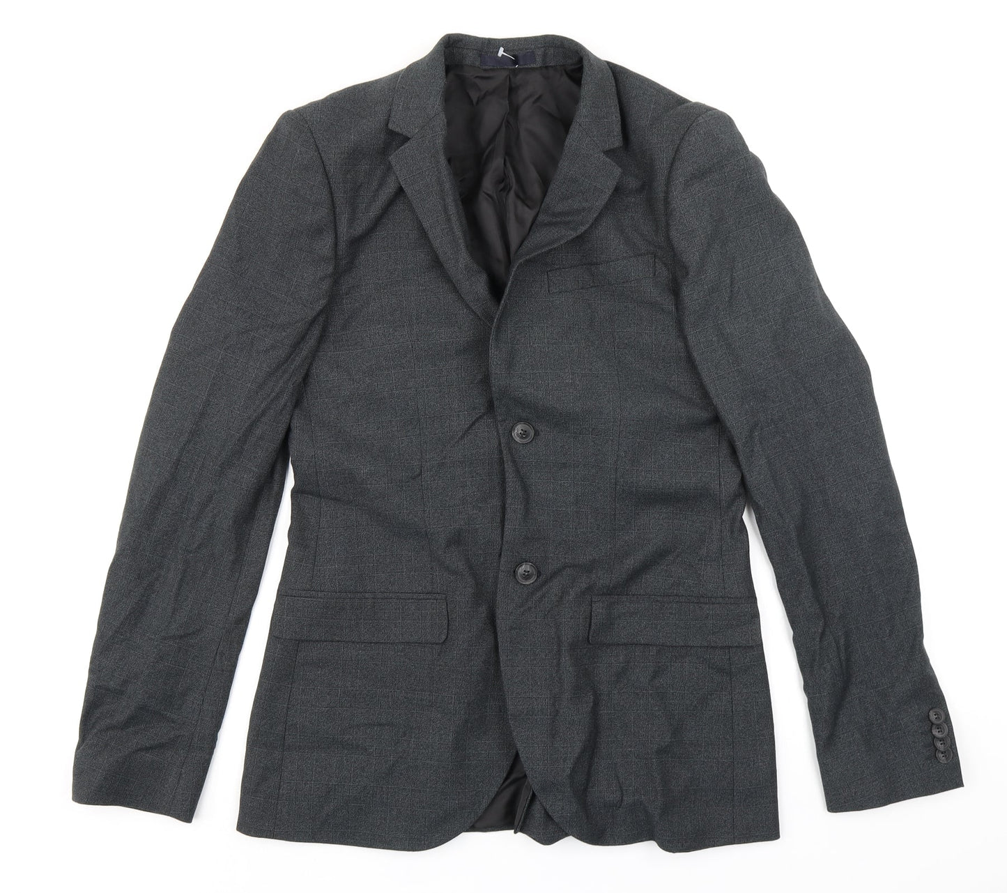 Topman Mens Grey Check  Jacket Blazer Size 38