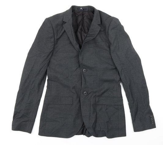 Topman Mens Grey Check  Jacket Blazer Size 38