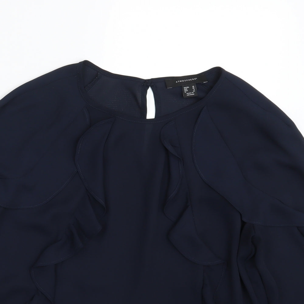 Atmosphere Womens Blue   Basic Blouse Size 10