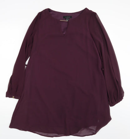 Additional front view of Atmosphere women’s purple basic blouse, size UK 10