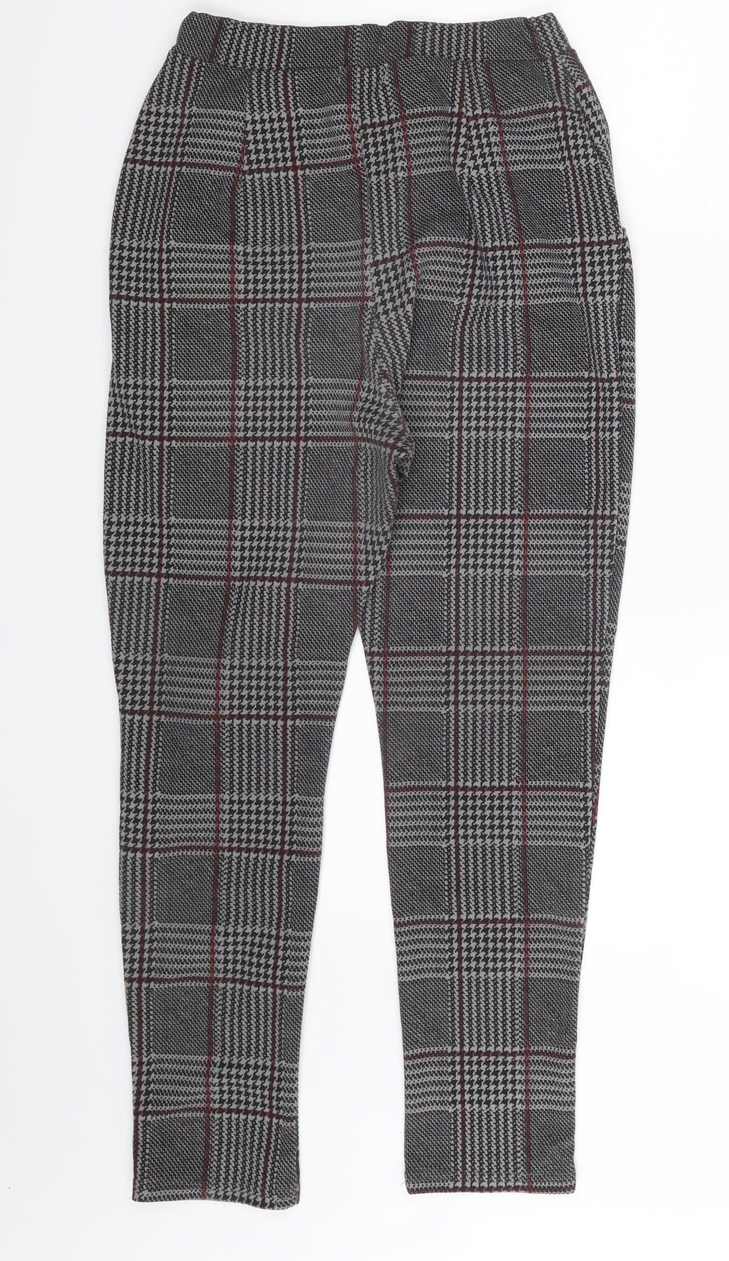Boohoo Womens Multicoloured Check  Trousers  Size 10 L24 in