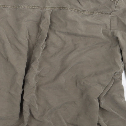 Pimkle Womens Brown   Basic Button-Up Size L