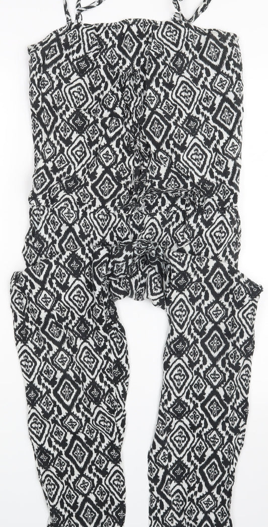 TU Womens Multicoloured Argyle/Diamond  Coverall One-Piece Size 8 L25 in