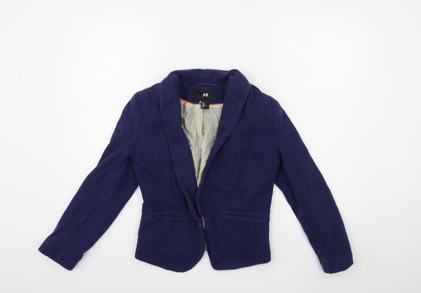 H&M Womens Blue   Jacket Blazer Size 8
