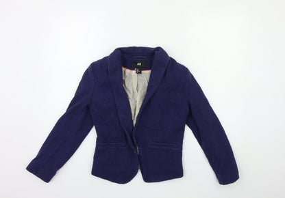 H&M Womens Blue   Jacket Blazer Size 8