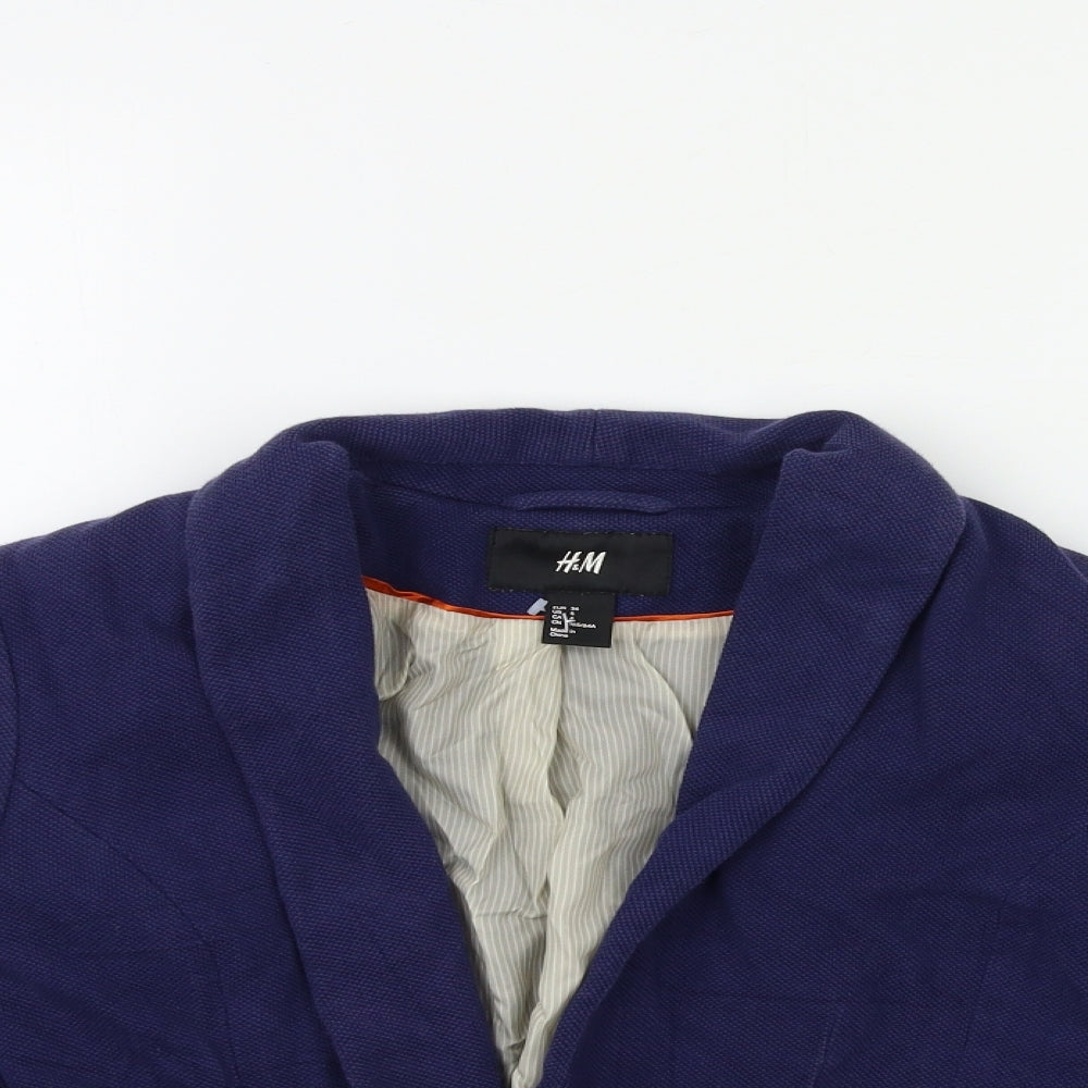 H&M Womens Blue   Jacket Blazer Size 8