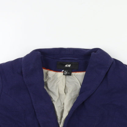H&M Womens Blue   Jacket Blazer Size 8
