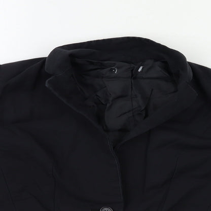 Close-up detail of Atmosphere women’s black jacket blazer, size UK 8