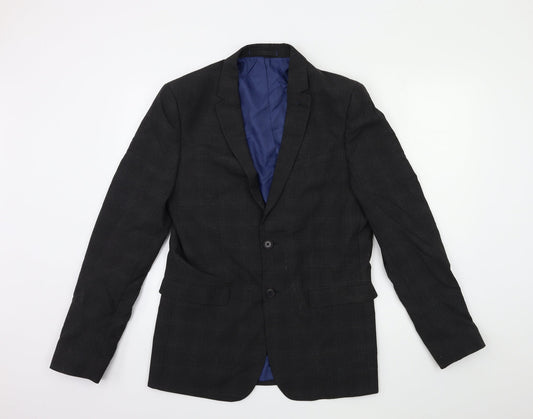 Marks and Spencer Mens Grey Check  Jacket Suit Jacket Size 38