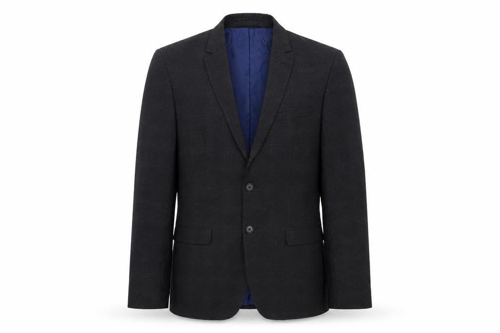 Marks & Spencer Mens Grey Check  Jacket Suit Jacket Size 38