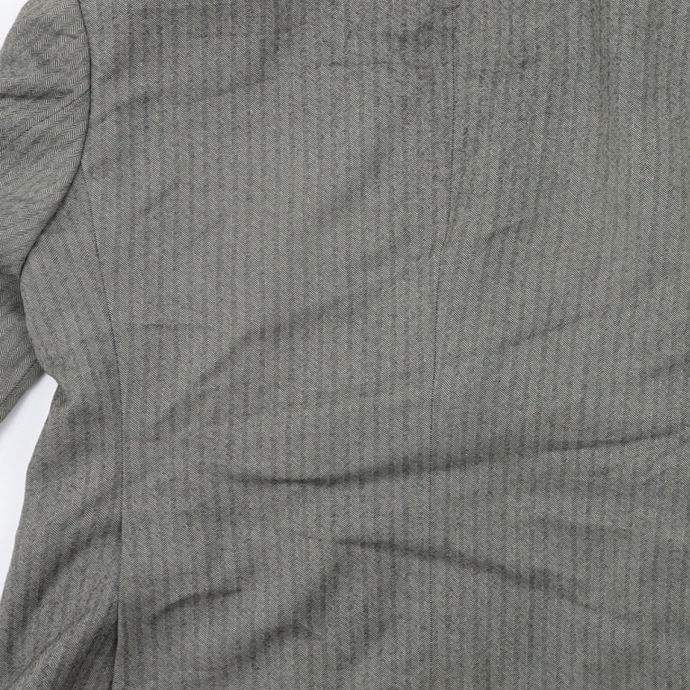 Preworn Mens Grey Striped  Jacket Suit Jacket Size 42