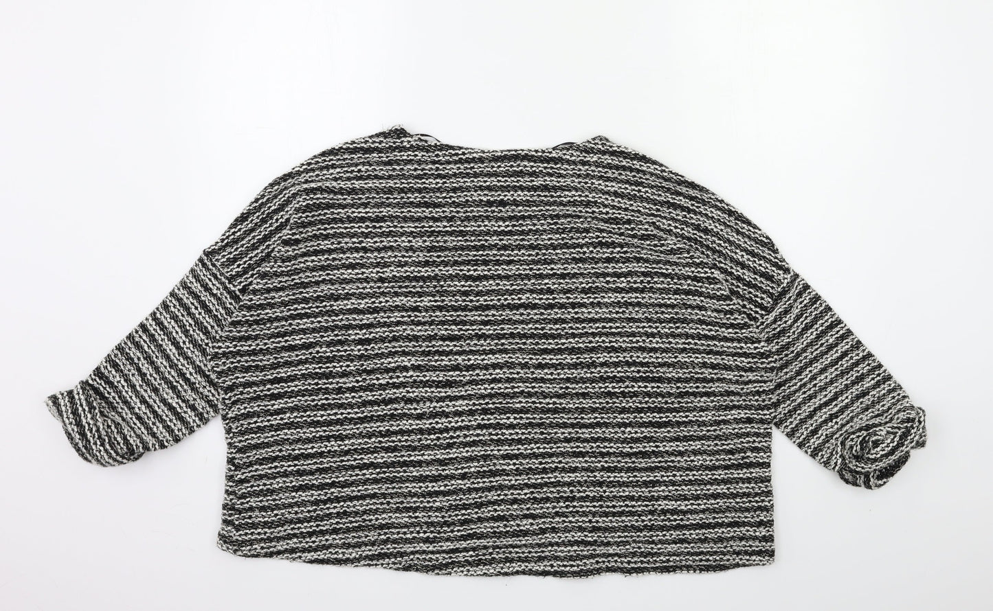Atmosphere Womens Black Striped Knit Pullover Jumper Size S