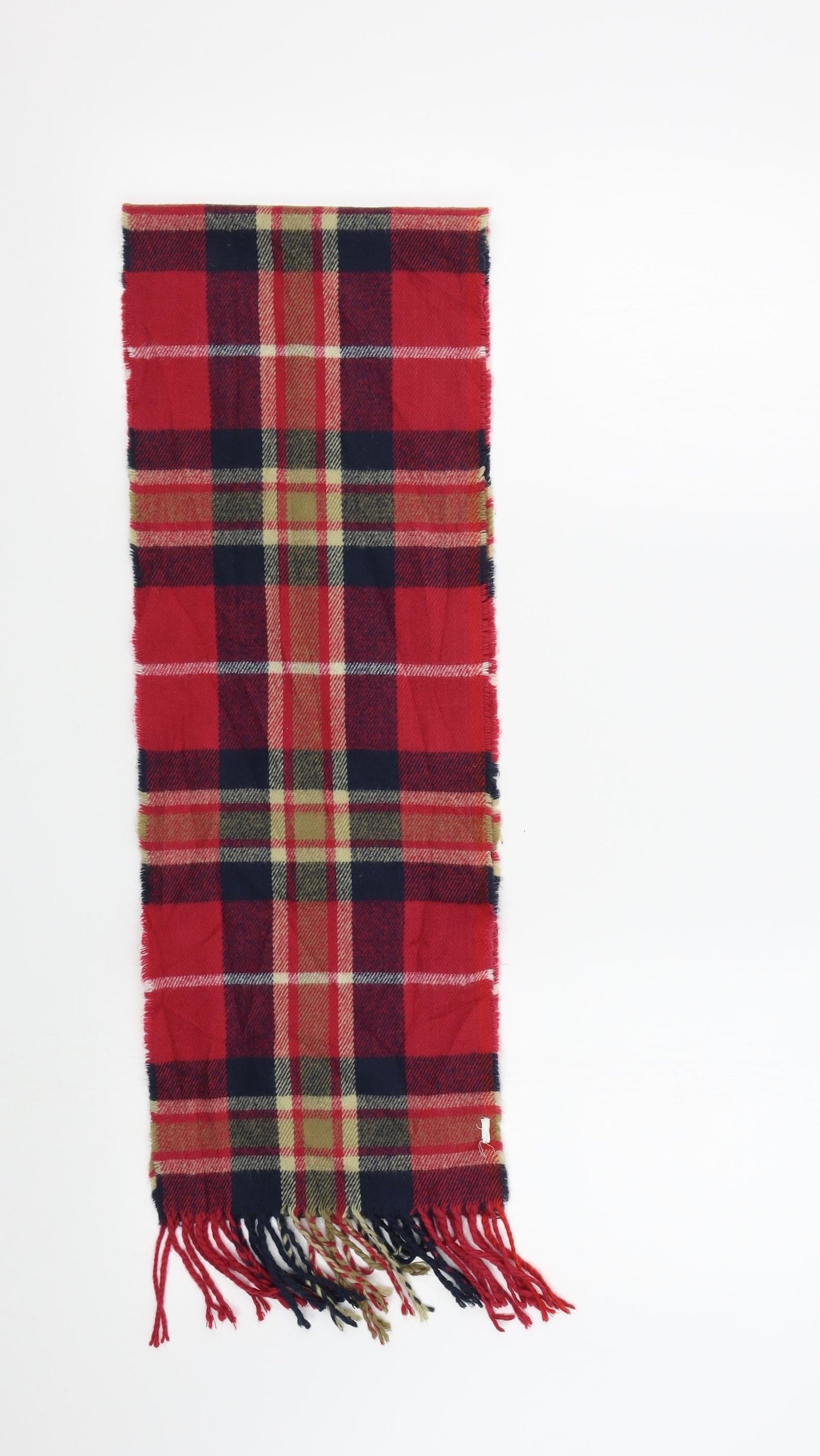 Preworn Womens Red Check   Scarf
