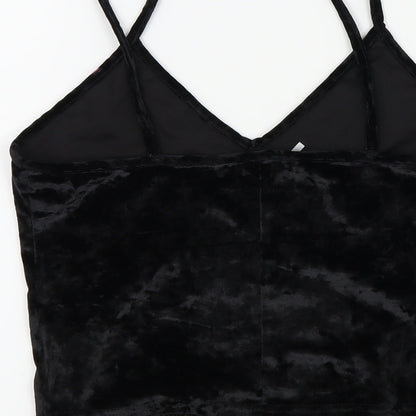 Sparkle & Fade Womens Black Colourblock  Basic T-Shirt Size M