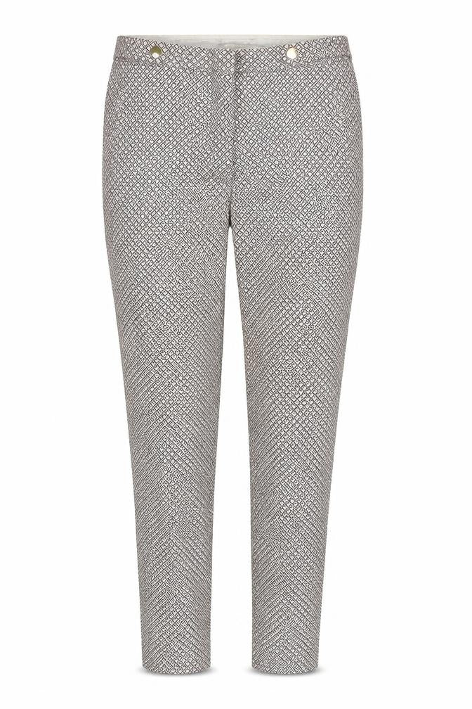 TU Womens Beige Geometric  Trousers  Size 14 L28 in