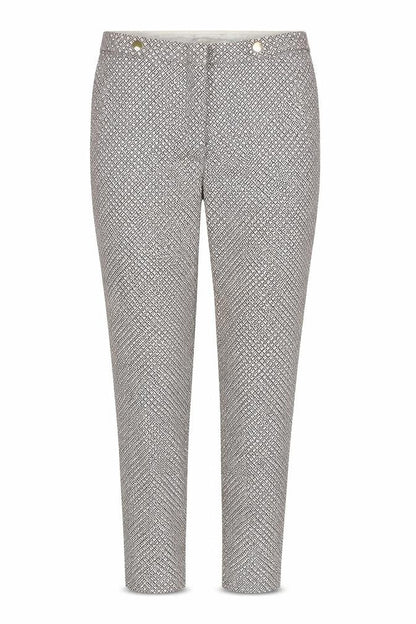 Tu Womens Beige Geometric  Trousers  Size 14 L28 in