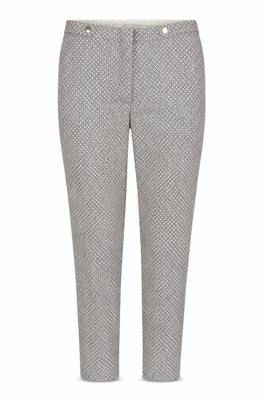 Tu Womens Beige Geometric  Trousers  Size 14 L28 in