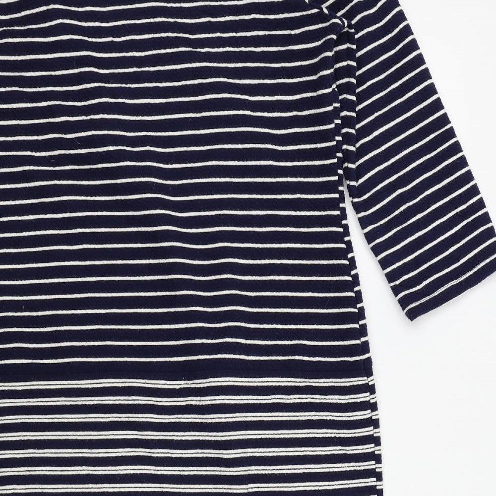 Bonmarché Womens Blue Striped  A-Line  Size 12