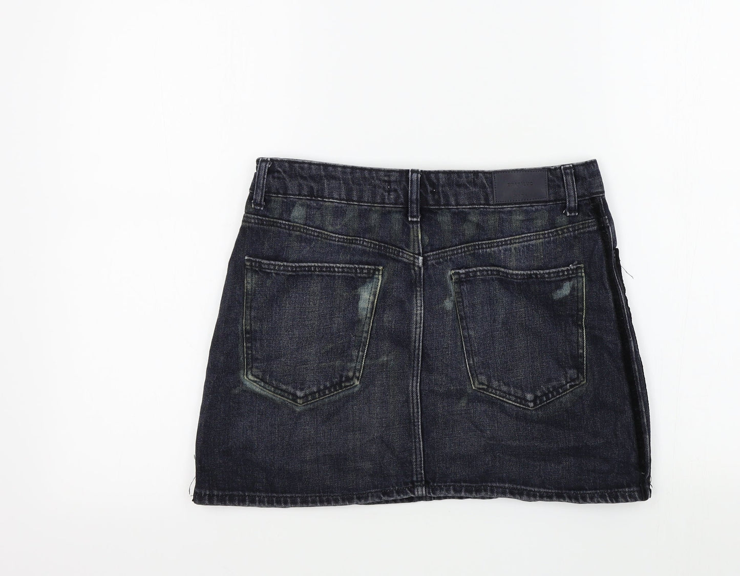 Zara Womens Blue   A-Line Skirt Size 28 in  - DISTRESSED