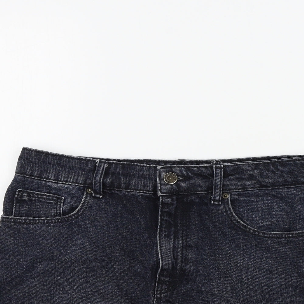 Zara Womens Blue   A-Line Skirt Size 28 in  - DISTRESSED