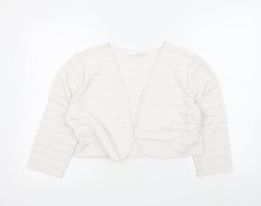 Bodyfit Womens White   Cardigan Jumper Size L