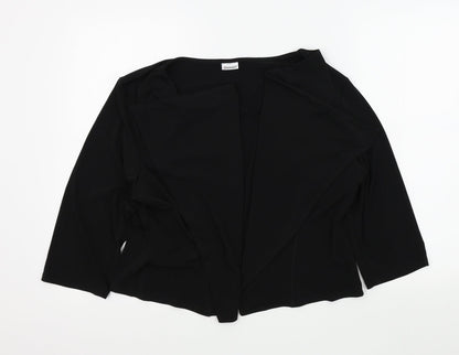 Additional front view of DMART women’s black cardigan jumper, size UK 2