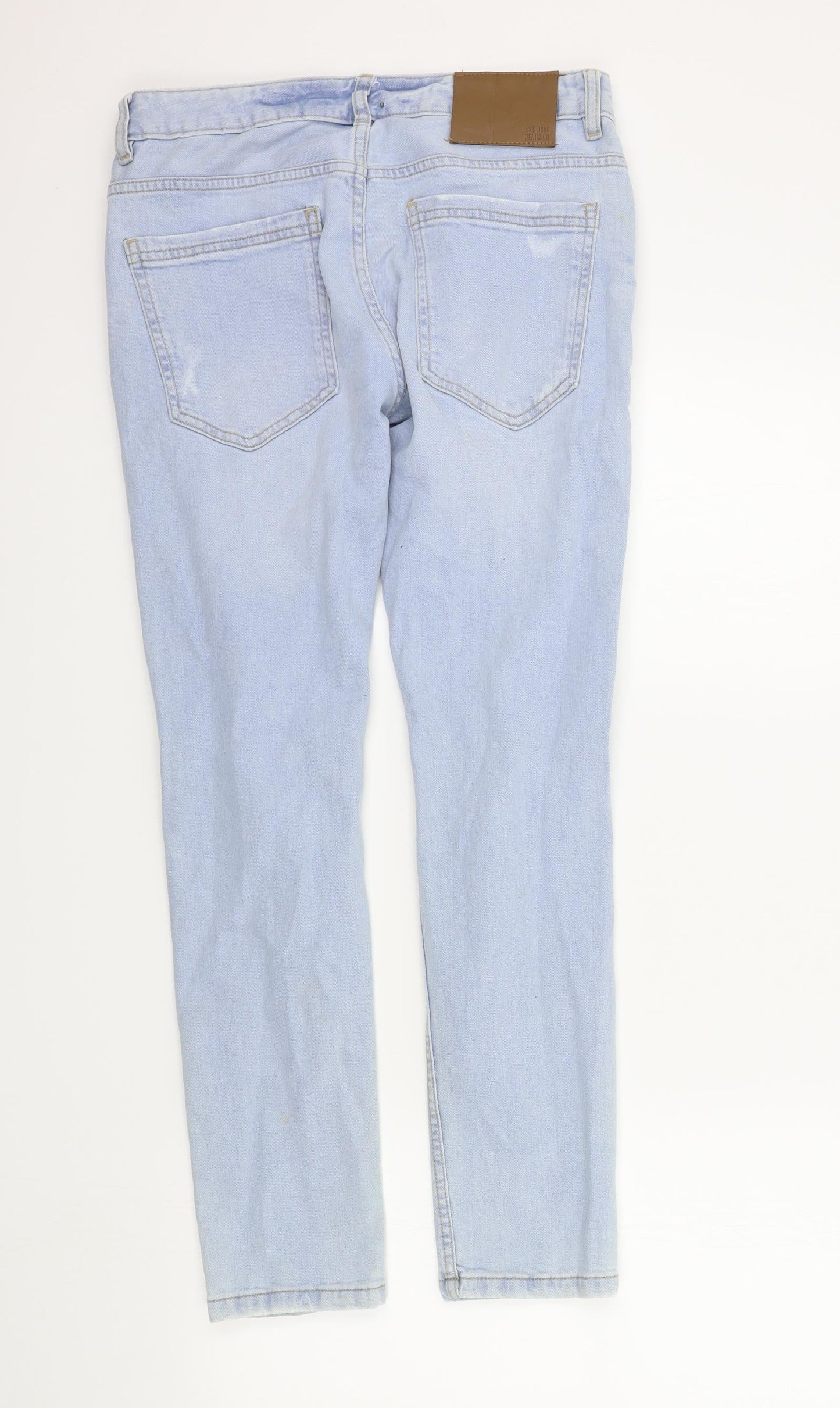 denim&co Womens Blue Houndstooth  Skinny Jeans Size 30 L28 in - DISTRESSED