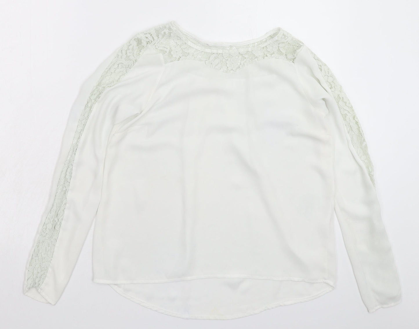 Preworn Womens White   Basic Blouse Size 10