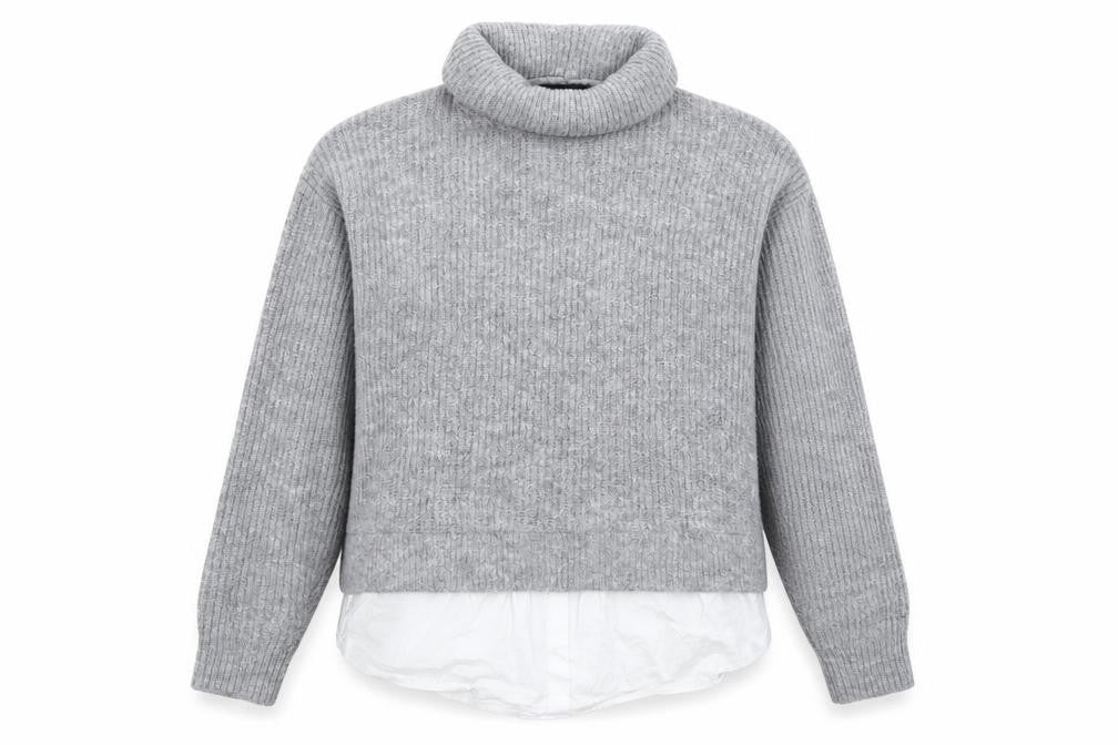 New Look Womens Grey  Knit Pullover Jumper Size S