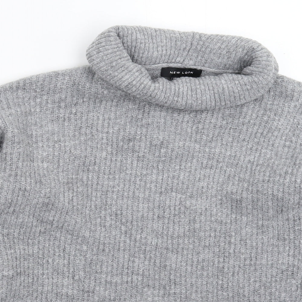 New Look Womens Grey  Knit Pullover Jumper Size S