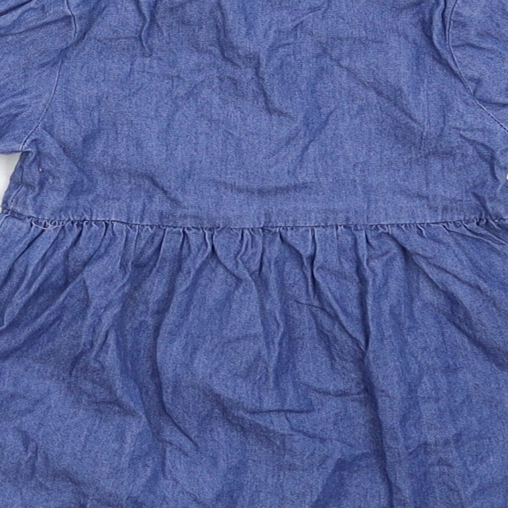 Primark Girls Blue  Denim Shirt Dress  Size 9-12 Months