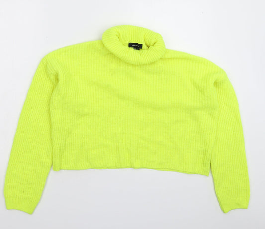 New Look Womens Yellow  Knit Pullover Jumper Size S
