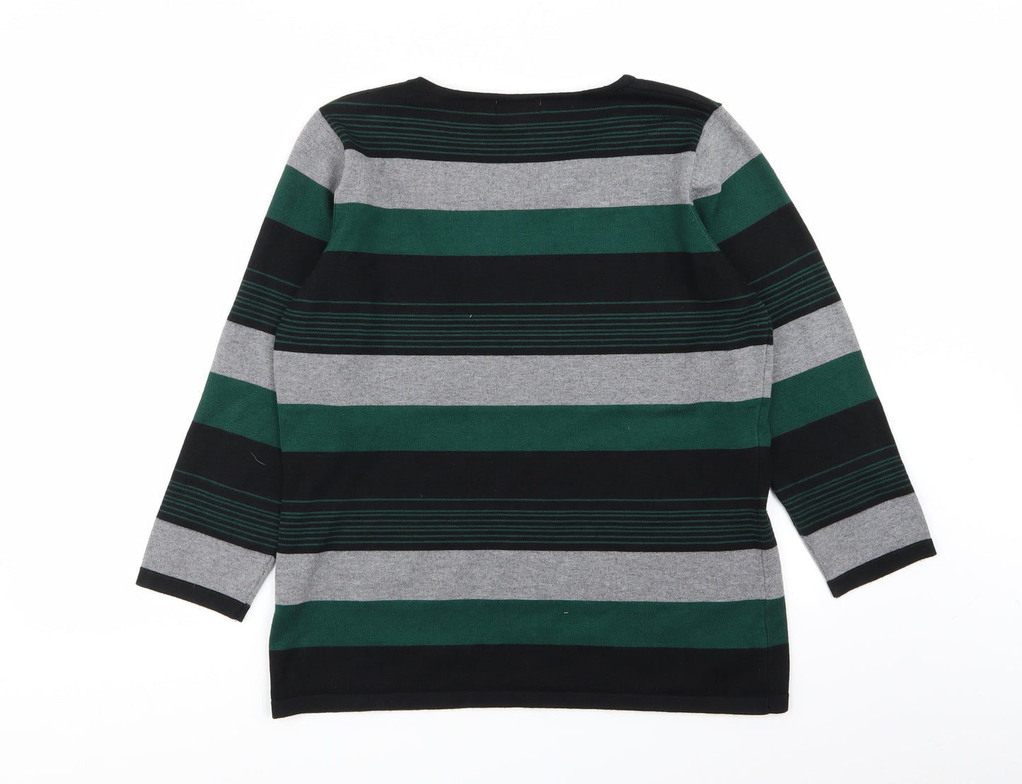 chianti Mens Multicoloured Striped  Pullover Jumper Size L