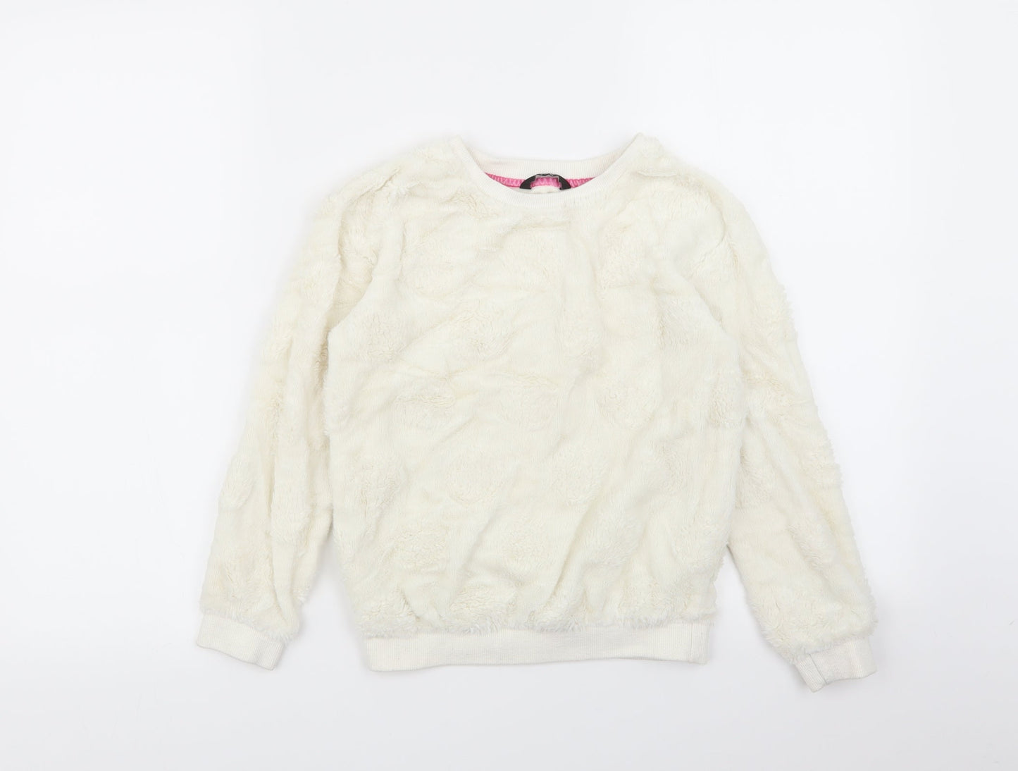 Asda George Girls White Solid  Top Pyjama Top Size 8-9 Years