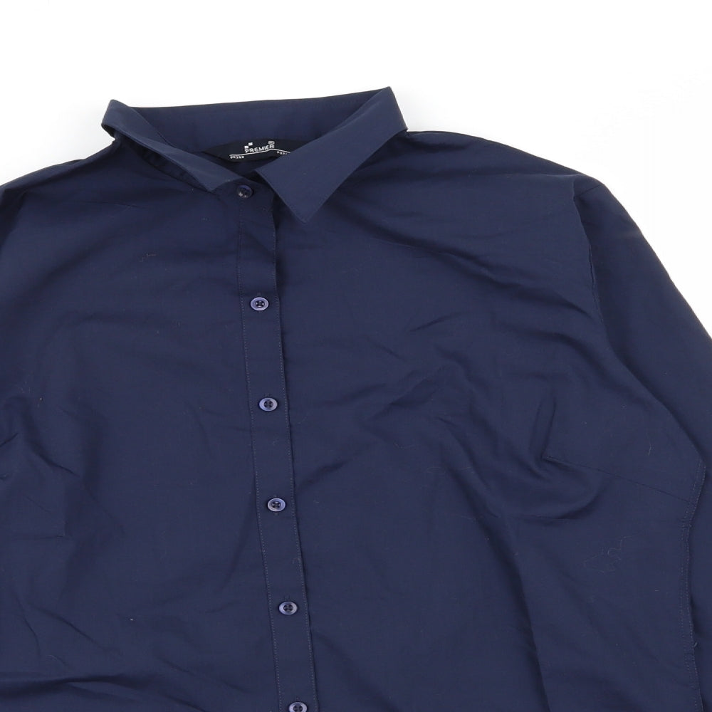 Premier Womens Blue   Basic Button-Up Size 12
