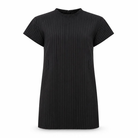 PRETTYLITTLETHING Womens Black Striped  A-Line  Size 6