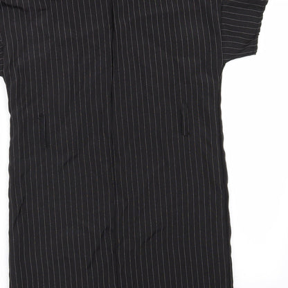 PRETTYLITTLETHING Womens Black Striped  A-Line  Size 6