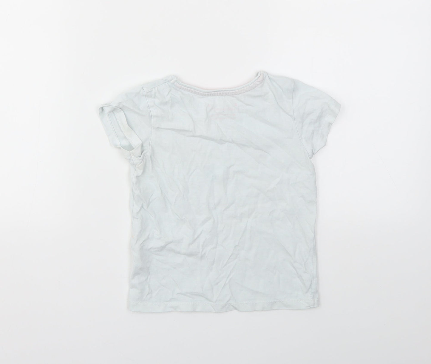 Primark Girls Blue   Basic T-Shirt Size 4-5 Years