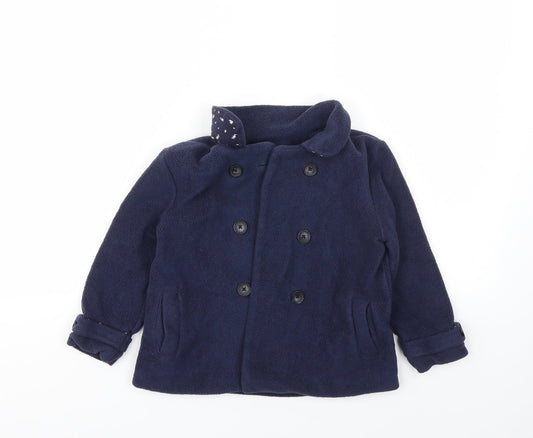 NEXT Girls Blue   Basic Coat Coat Size 3-4 Years