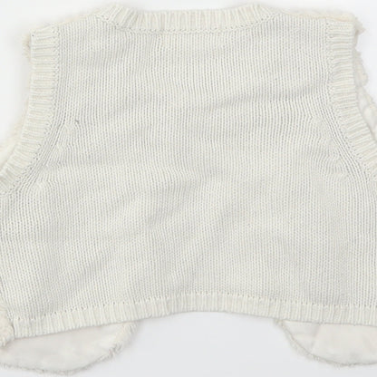 Brand and care label for H&M girls’ ivory basic jacket jacket, size 3-4, years