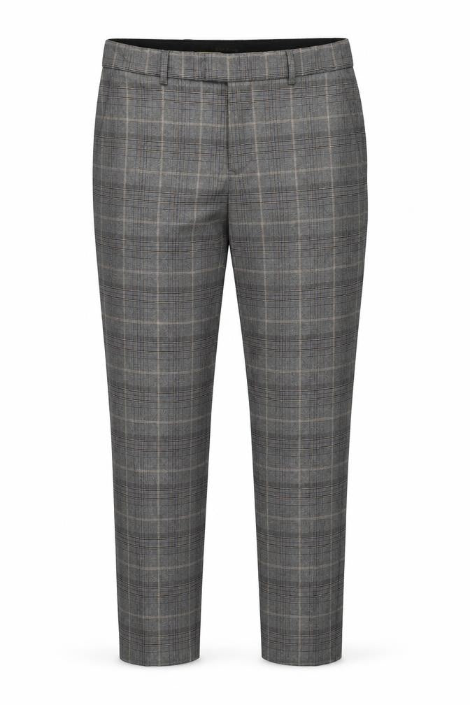 River Island Womens Grey Check  Carrot Trousers Size 34 L25.5 in