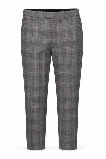 River Island Womens Grey Check  Carrot Trousers Size 34 L25.5 in