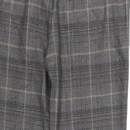 River Island Womens Grey Check  Carrot Trousers Size 34 L25.5 in