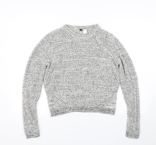 H&M Womens Grey  Knit Pullover Jumper Size M