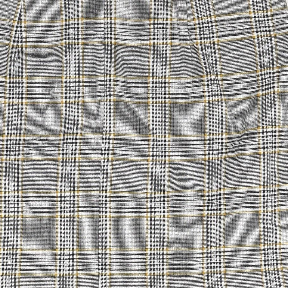 F&F Womens Grey Check  Bandage Skirt Size 10
