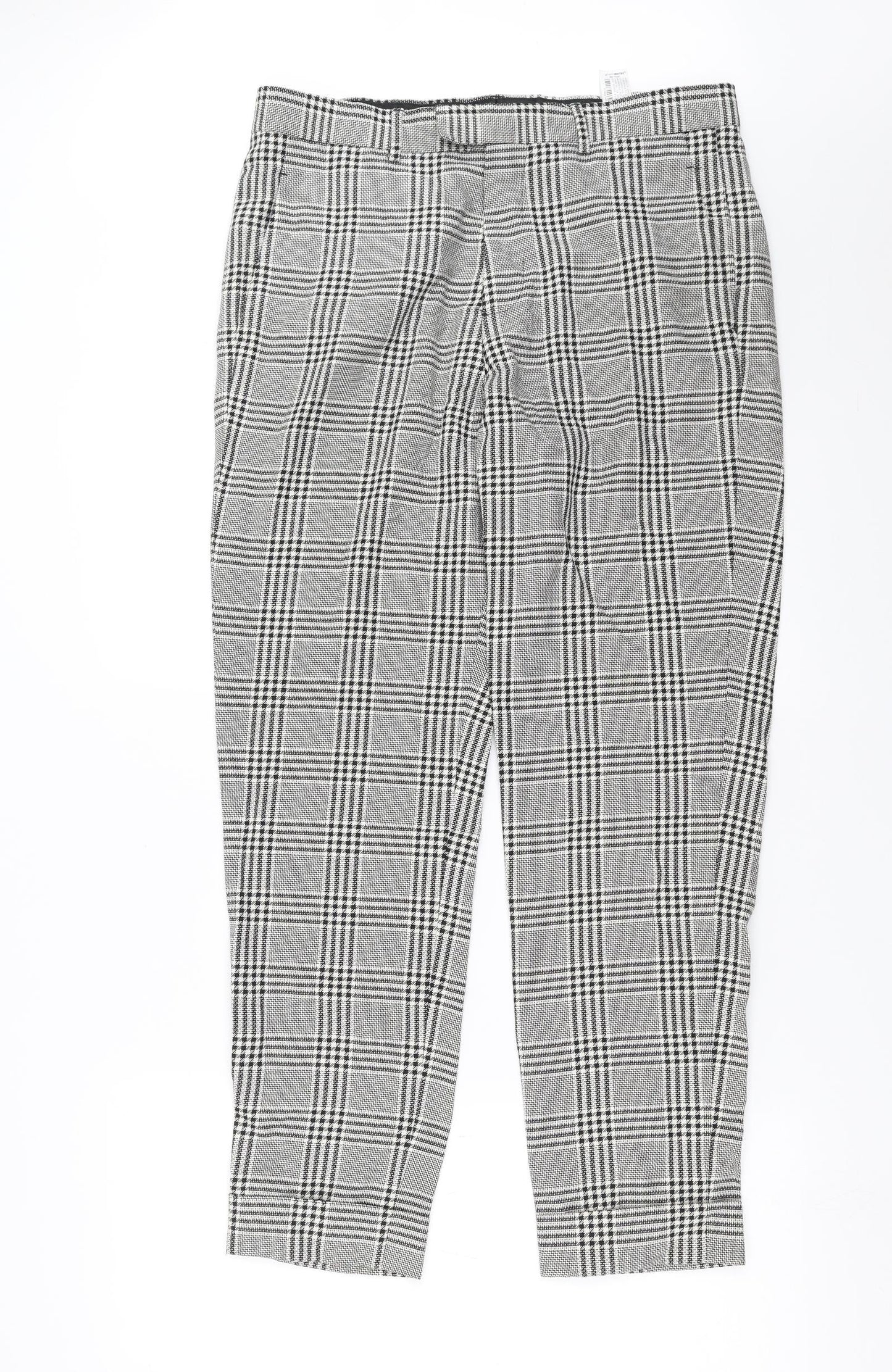 Preworn Womens Black Check  Trousers  Size 34 in L29 in